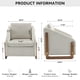 thumbnail image 1 of 057-Set of 1 Chenille Fabric Modern Upholstered Armchair with Wooden Side Frame , Accent Leisure Chair with Cushioned Seat and Backrest for Living Room, Bedroom,Beige, 1 of 3