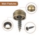 thumbnail image 4 of Tornillos decorativos de latón Uxcell con tapas, tornillos para espejo con cubierta de bronce de 9 mm, 4 of 5