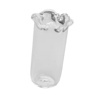Magideal - Jarrón De Vidrio Pequeño, Contenedor Para Arreglos Florales, Decoración Transparente, Maceta Artesanal, Mini Jarrón De Vidrio Para Comedor Y Oficina.