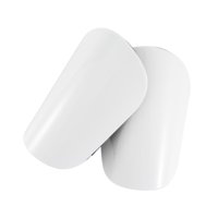 Ioensy - 2X Mini Espinilleras De Fútbol Protección De Pantorrilla Pequeña Para Hombres Mujeres Adultos Fútbol Blanco