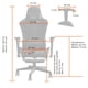thumbnail image 4 of Silla Gamer Rosada Ergonómica con apoya pies, 4 of 7