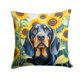 thumbnail image 1 of Cojín Sunflowers Black Tan Coonhound, 1 of 6