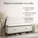 thumbnail image 2 of Zapatero Gabinete Homer Design Xg017 4 Puertas Asiento Cuero Blanco, 2 of 7