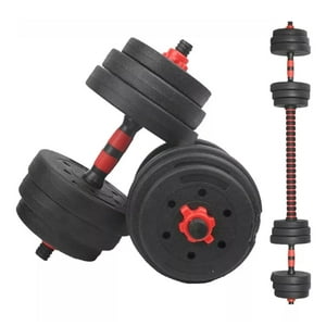 Shop E-Home - Set Mancuernas Y Barra Unibles 15Kg Fitness Pesas Ajustable