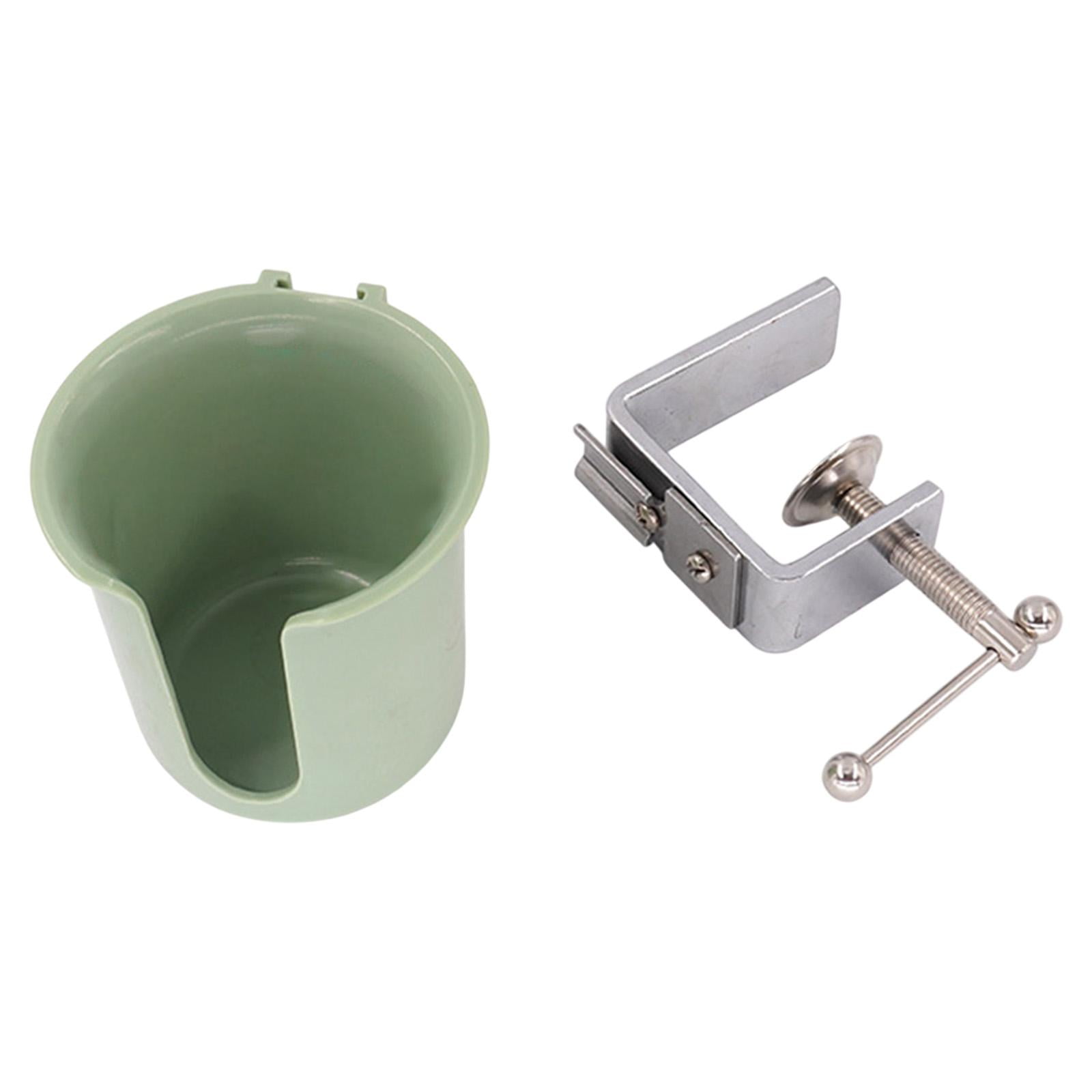 Bothyi - Portavasos Portátil Con Clip Para Borde De Mesa, Accesorio De Escritorio Para Café, Juegos, Color Verde, Diámetro De 9,8 Cm