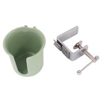 Bothyi - Portavasos Portátil Con Clip Para Borde De Mesa, Accesorio De Escritorio Para Café, Juegos, Color Verde, Diámetro De 9,8 Cm