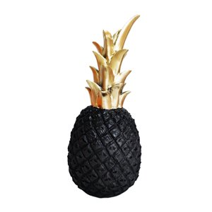 Magideal - Escultura De Piña, Colección De Arte Con Forma De Fruta, Estatua De Piña Para Decoración De Escritorio, Regalo De Boda, Porche, Entrada, Decoración De Negro L