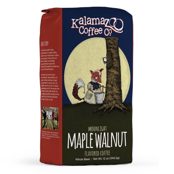 Café en Grano Entero KALAMAZOO COFFEE COMPANY Sabor Maple y Nuez 340 g