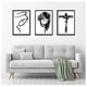 thumbnail image 1 of Cuadros Decorativos Maria,Jesús,cruz Pack X 3 Uds 35x50 Cm C/u, 1 of 2