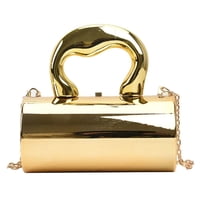 Bolso De Mano Jusavie Acrylic Clutch Tote Plateado Para Mujer