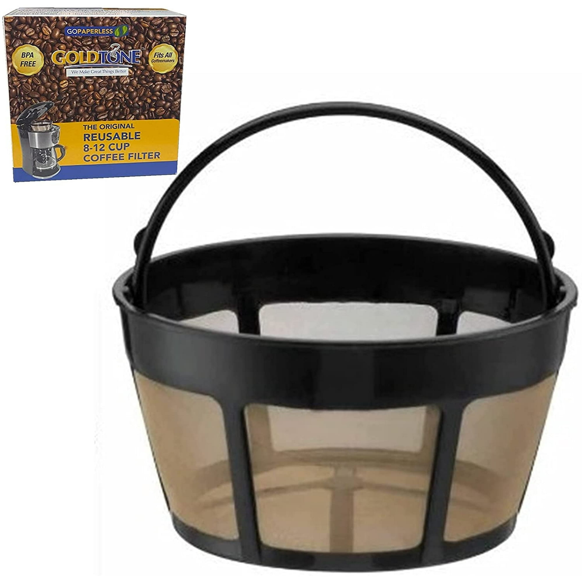 Filtro De Café Reutilizable Goldtone Para Canasta De 8-12 Tazas Compatible Con Cafeteras Cuisinart