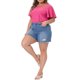 thumbnail image 2 of Agnes Orinda Camiseta de Escuela Universitaria para Mujer Talla Grande Cuello Redondo Ajuste Suelto Manga con Volantes Verano Hueco Blusas Casuales 1X Rosa Fucsia, 2 of 6