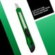 thumbnail image 2 of Cortador de cajas de cuchillos multiusos MotoProducts, tamaño pequeño, verde, 500 unidades, 2 of 7