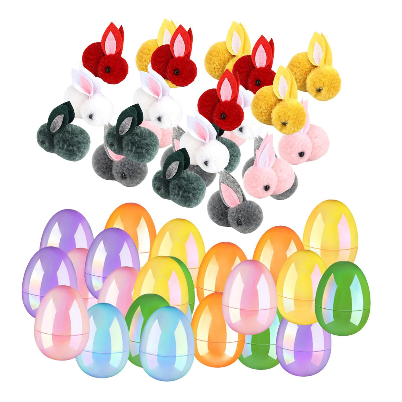 Bothyi - Coloridos Huevos De Pascua Con Juguetes De Peluche Aula Premio Para Adolescentes Niños 24 Huevos