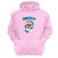 Genérico - Polerón Canguro Doraemon Rosa Talla S Unisex