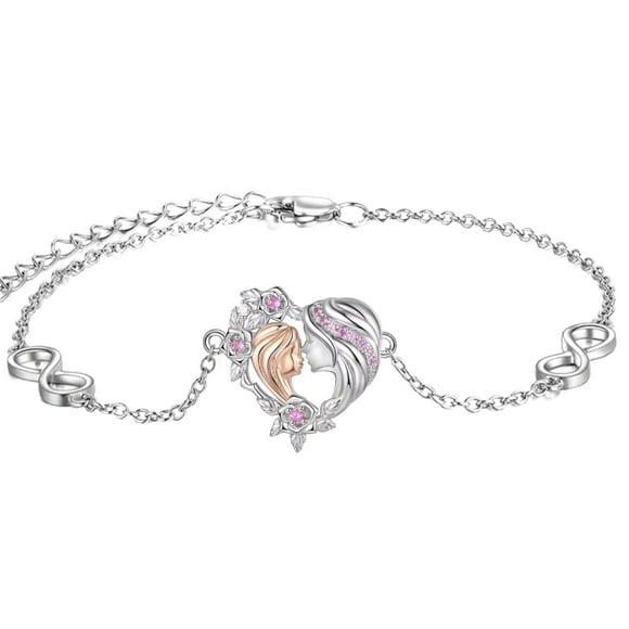 Pulsera mamá hija plata 925
