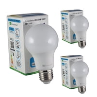 Green E - Ampolleta Led E27 / Luz Fría 7W / Pack 3 Unidades
