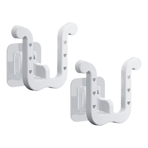 Magideal - Estante De Almacenamiento Para Zapatillas De 2 Piezas, Montaje En Pared, En Forma De U, Accesorio De Montaje Sencillo, Versátil Para Entradas, Estante Blanco