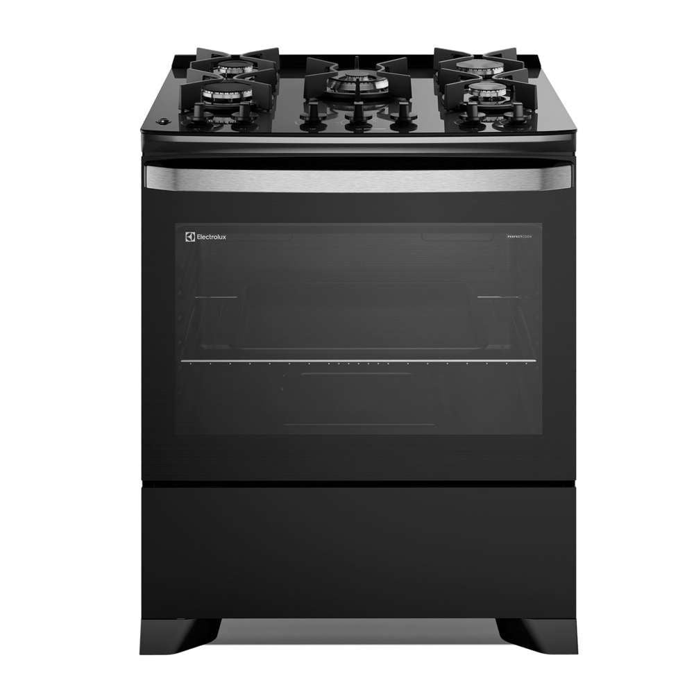 Cocina a Gas 5 Platos Parrillas Hierro Fundido F5EPB Negra