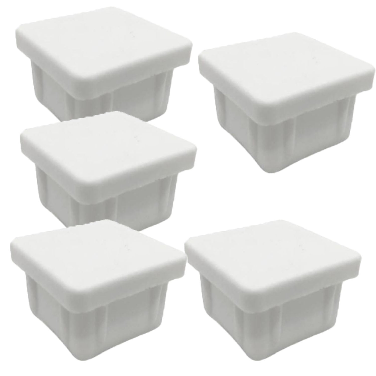 Sofbal - Regatón Plástico Cuadrado 30x30 Mm Blanco - 100 Unidades