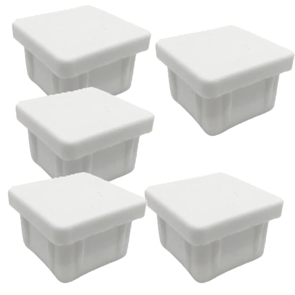 Regatón Plástico Cuadrado 30x30 mm Blanco - 100 unidades