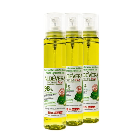 Gel hidratante BioMiracle Aloe Vera con 9 extractos de plantas 3x