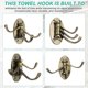thumbnail image 3 of Uxcell Ganchos de Pared Giratorios Plegables Gancho para Toallas Ganchos para Ropa Montados en la Pared Tres Brazos Giratorios Ganchos de Pared para Cocina Baño Garaje Abrigo Oro, 3 of 7