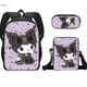 thumbnail image 1 of Sanrio Hello Kitty Kuromi 3PC-Set Primary and Middle School Cute Backpack Lunch Pencil Bag Large-capacity Sports Backpack, 1 of 3