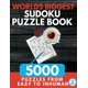 thumbnail image 1 of Worlds Biggest Sudoku Puzzle Book - 5000 puzzles from easy to inhuman: Huge XXL collection including solutions - puzzle book as a gift for children, ... seniors. (Rätselbücher von den Rätselinos), 1 of 1