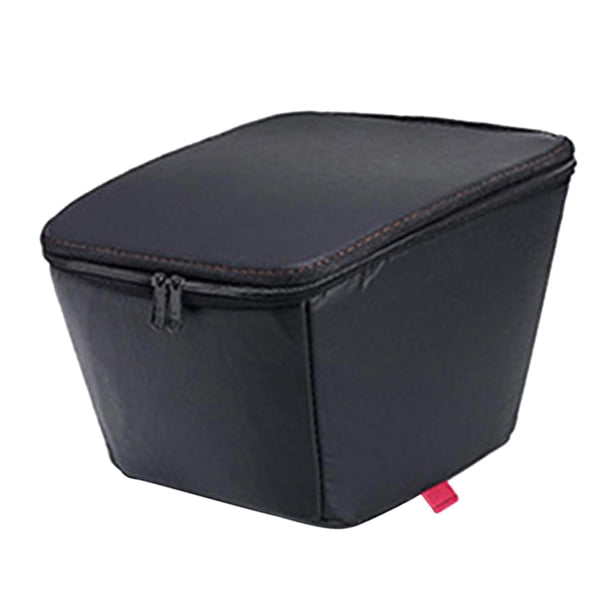 Cesta delantera plegable para bicicleta con bolsa de Pu, cesta de cuadro de bicicleta de liberación rápida, bolsa frontal extraíble, colgante trasero estilo A