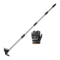 Magideal - Herramienta Extractora De Malezas, Rastrillo Manual Y De Acción, Equipo Ergonómico Para Desherbar, Herramienta Para Jardín, Plantación Y Patio. Sección 4