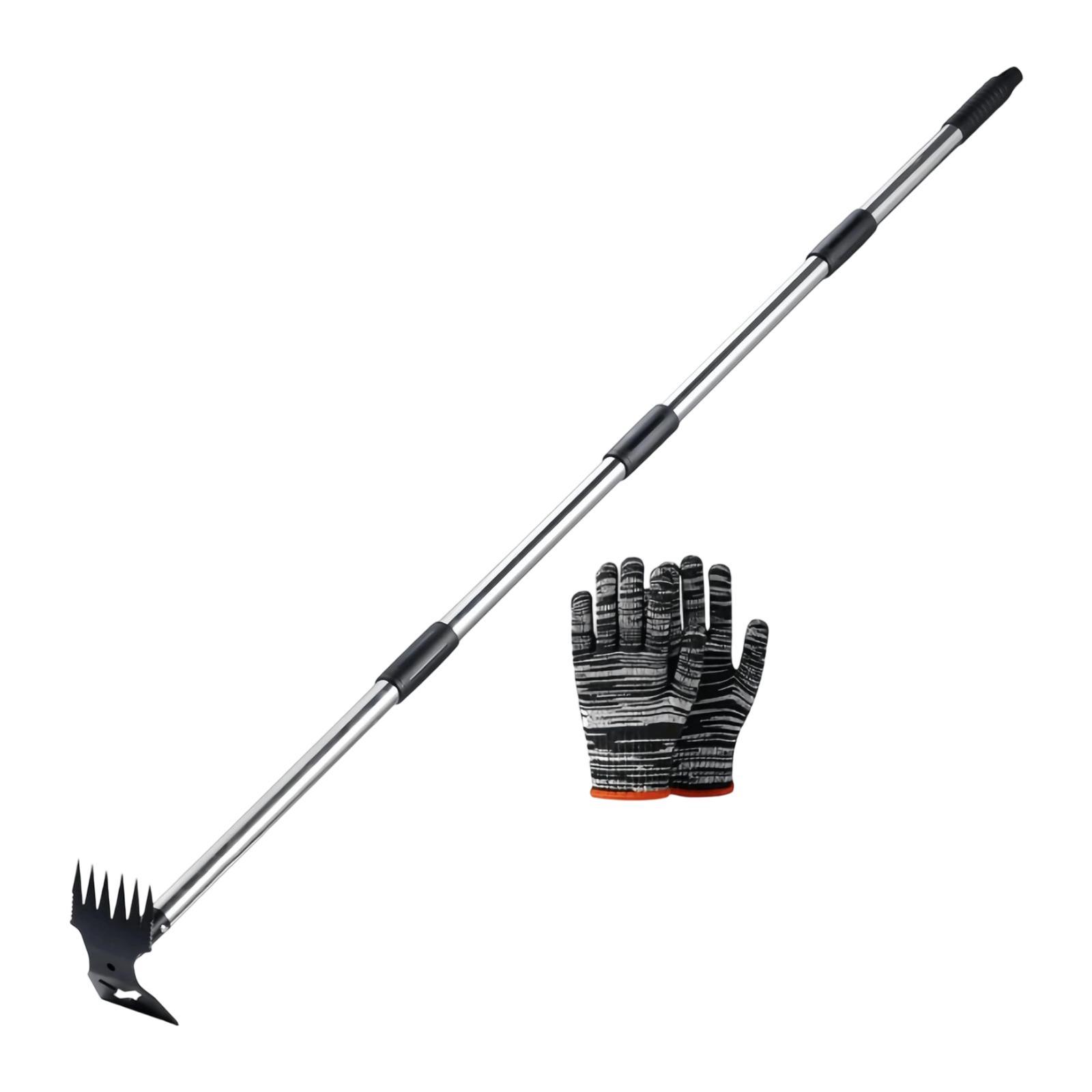 Magideal - Herramienta Extractora De Malezas, Rastrillo Manual Y De Acción, Equipo Ergonómico Para Desherbar, Herramienta Para Jardín, Plantación Y Patio. Sección 4