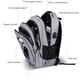 thumbnail image 3 of Large Capacity Backpack Men Laptop Backpacks 15.6 Oxford Black Solid High School Bags Teen College Boy Gril Student Backpack, 3 of 3