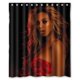 thumbnail image 1 of Cortina de ducha Beyoncé, juego de cortina de baño con ganchos, tamaño 60 x 72 pulgadas, 1 of 3