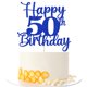 thumbnail image 1 of Decoración para tartas Kaoenla con purpurina para celebrar 50 cumpleaños, color azul, 1 of 7