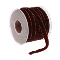 Bothyi - Cinta De Terciopelo Con Carrete Para Envolver Regalos, Decoración, Invitaciones, Lazos Para El Pelo, Café