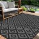 thumbnail image 1 of Alfombra Kalafun 152x244 cm Negra Gris Plástica para Exterior, 1 of 7