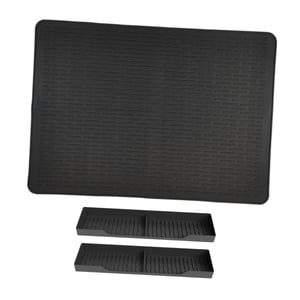 Bothyi - Cubierta Para Encimera De Cocina, Tapete Para Barra, Protector De Encimera De Vidrio Seco Para Ollas, Woks, Gabinete, Color Negro