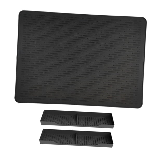 Cubierta Para Encimera De Cocina, Tapete Para Barra, Protector De Encimera De Vidrio Seco Para Ollas, Woks, Gabinete, Color Negro