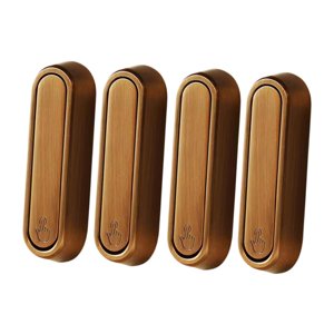 Magideal - 4 Piezas De Metal Plegable Plegable Ganchos De Montaje De Montaje Entradas De Gancho Con Tornillos Resistentes Ensamblaje Sencillo Multifuncional 90 Degree Color Bronce
