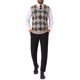 thumbnail image 2 of INSPIRE CHIC Chaleco de Punto Casual sin Mangas con Cuello en V a Cuadros Argyle para Hombre M Marrón Claro, 2 of 5