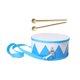 thumbnail image 1 of Tambor De Mano De Doble Cara Con Baqueta, Capacidad Para Los Ojos, Juguete Montessori Duradero, Azul Y Blanco, 1 of 5