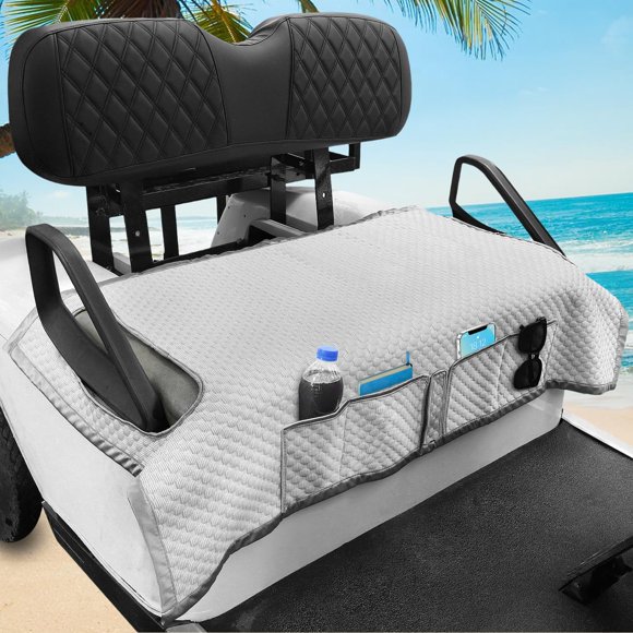 Funda de Asiento para Carrito de Golf con Bolsillos para EZGO TXT & RXV / Club Car DS & Precedent