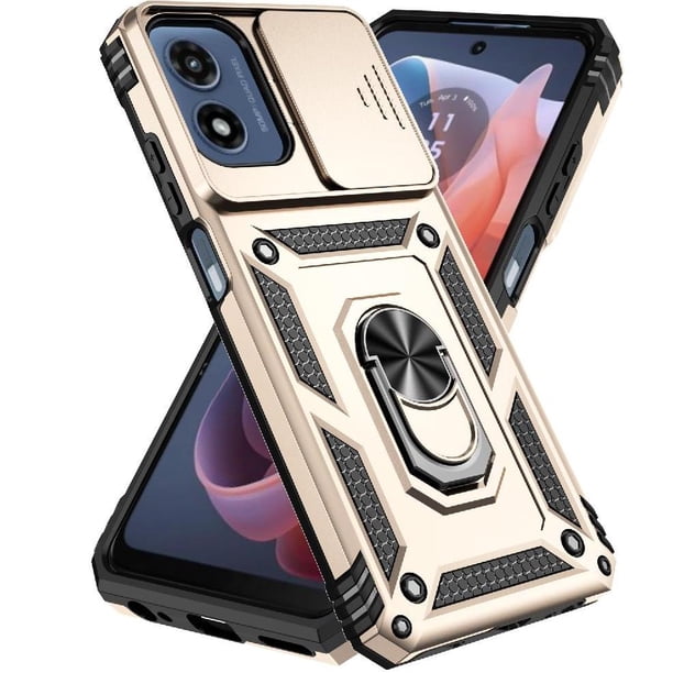 Estuche GANGXUN para Motorola Moto G Play 5G 2024, soporte giratorio 360°, estilo mecánico y magnético