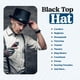 thumbnail image 4 of Sombreros de fiesta divertidos de fieltro victoriano negro para hombre, 4 of 6
