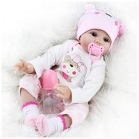 Genérico - Juguete Muñeca Bebe Reborn 55Cm Realista Rosado Infantil