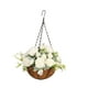 thumbnail image 1 of Cesta Colgante Flores Artificiales Blanco, 1 of 3