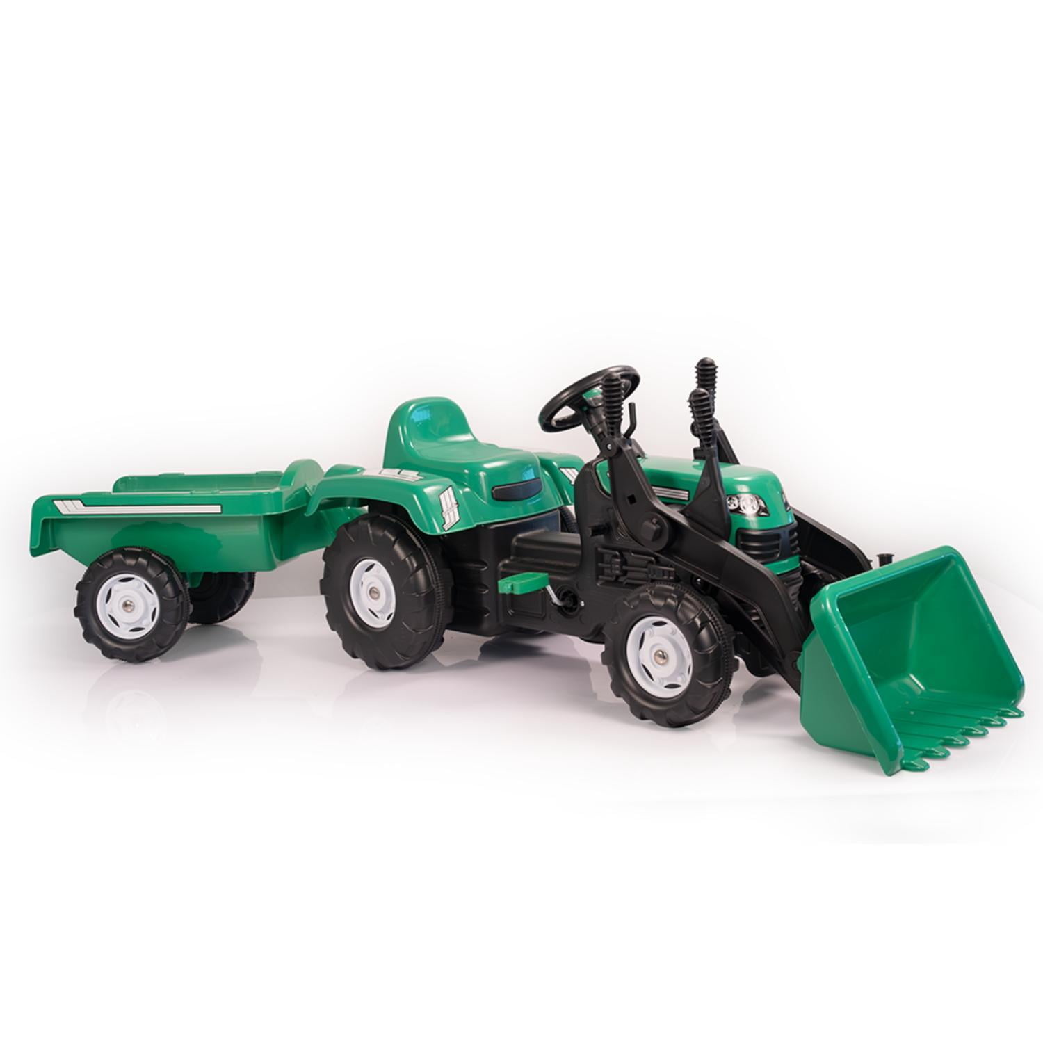 Tractor Ranchero Con Remolque Y Pala 52x171x45 Dolu Verde Tamaño Unico