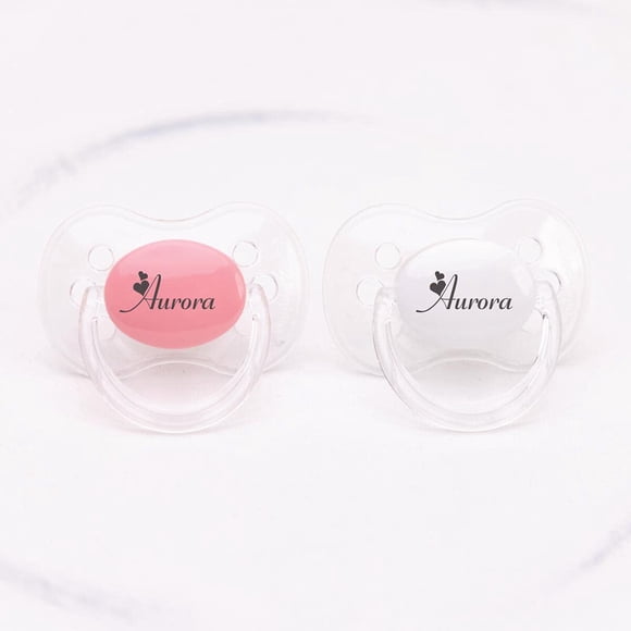 Chupetes Personalizados Paquete De 2 Rosa