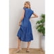 thumbnail image 3 of Vestido Largo Algodon Primavera Mujer Cuello Mao Manga corta 3322, 3 of 3